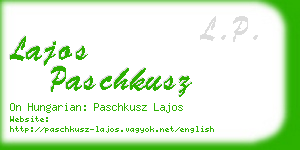 lajos paschkusz business card